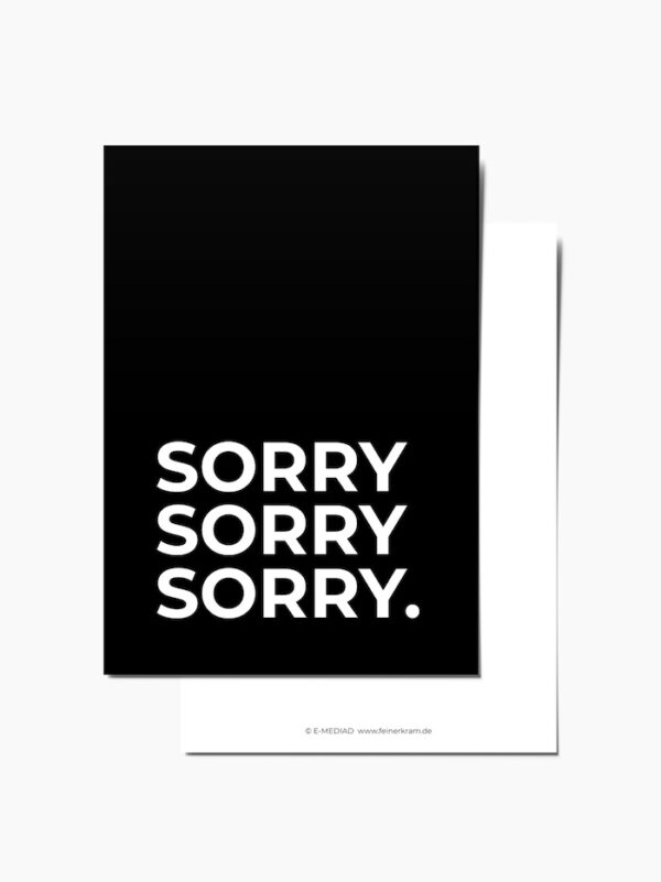 Bitte um Verzeihung mit unserer Entschuldigung Karte